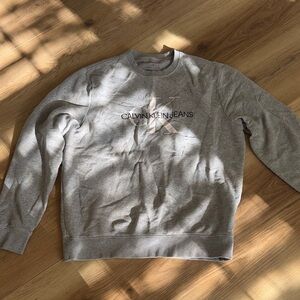 Calvin Klein Jeans Light Gray Crewneck Sweater